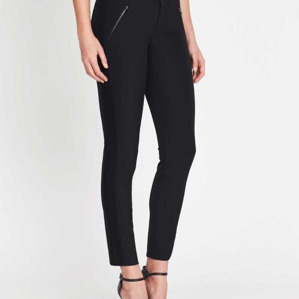 Rebeca Taylor Navy Black Ava Techy Pants Sz 4